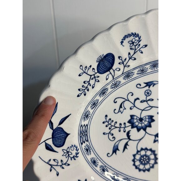 Vintage J&G Meakin "Blue Nordic" 12" Oval Serving Platter – Ironstone, England - Picture 3 of 9